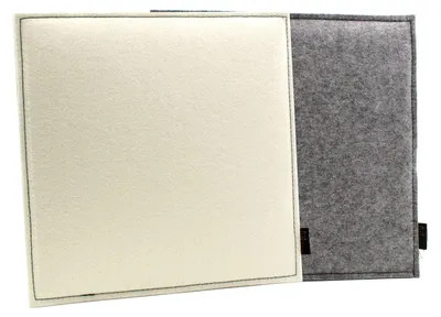 Sitzkissen-Set 4er, eckig, Filz, wendbar, grau/creme, 35x35 cm