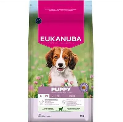 Produktbild von EUKANUBA Puppy Small/Medium Lamb & Rice - trockenfutter für Hunde - 3kg