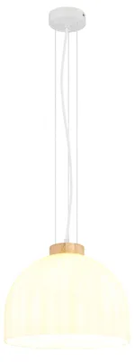 Produktbild von Hängeleuchte, Metall, Glas, Weiß, E27, Höhenverstellbar, Ø 30 cm