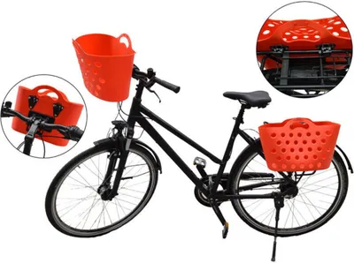 Zdjęcie produktu dla Koszyk rowerowy Duo czerwony