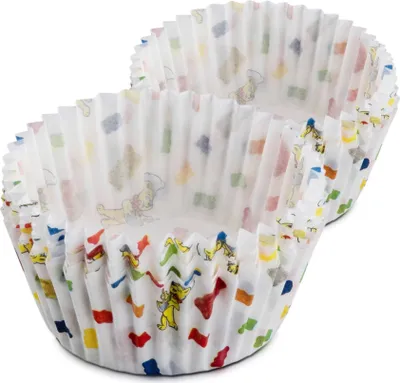 Produktbild von Zenker Haribo Muffinförmchen aus Papier 50 Stück  Perfekt zu Fasching oder dem nächsten Kindergeburtstag  Papierförmchen für Muffins im Haribo-Design