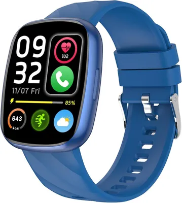 Produktbild von Smartwatch für Jungen Mädchen Teens mit über 120 Sportmodi Wecker Schrittzähler Spielen-IP68
