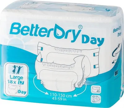 Produktbild von BETTERDRY Day Inkontinenzslip L7 110-150 cm 18St PZN 13866089