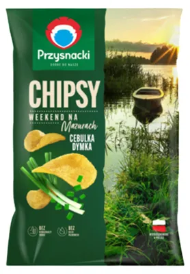 Image de Chips de pomme de terre Przysnacki au goût d'oignon et de fumée 130 g