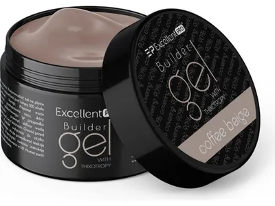 Obrázek produktu pro Excellent PRO | Builder Gel Thixo - Kávově béžová 15g - Samovyhlazující - Vysoké krytí - UV vytvrzování