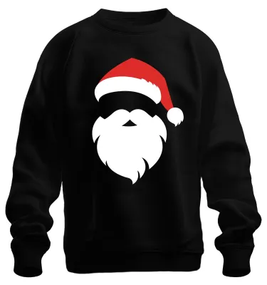 Produktbild von Santa Weihnachtsmann Weihnachtsoutfit - Weihnachten Sweatshirt Pullover, Schwarz, XL