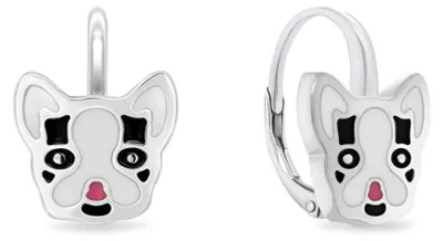 Image de Boucles d'oreilles originales en argent Pejsek EA953W