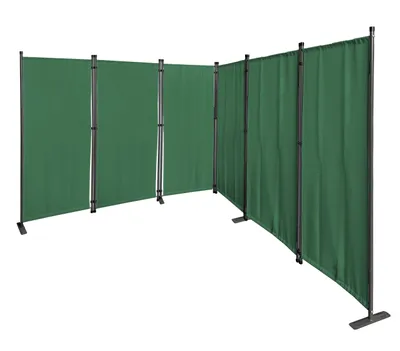 Produktbild von Paravent 6 Teilig 340x165cm Grün - Garten & Balkon Sichtschutz Stellwand Innen & Außen - Raumteiler Trennwand Faltbar Blickdicht & Wetterfest