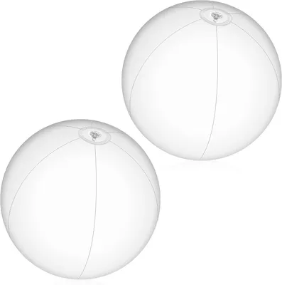 Image de Lot de 2 ballons gonflables transparents, de 24 pouces, pour l'utilisation en extérieur, au jardin, à la plage ou à la piscine