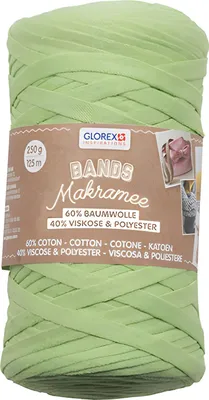 Produktbild von GLOREX Makramee Garn grün Bands