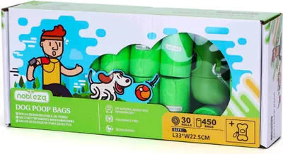 Immagine prodotto di Sacchetti per cacca di cane con dispenser Biodegradabile 450 sacchetti Verde