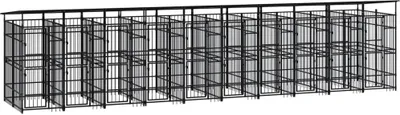 Zdjęcie produktu dla The Living Store Zewnętrzna buda dla psa ze stalowym dachem 18,43 m²