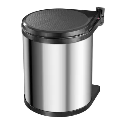 Produktbild von Hailo CompactBox M Abfallsammler - Einbau Swing Mülleimer aus Edelstahl für Küche und Bad - 15 Liter Küchenabfalleimer mit herausnehmbarem Inneneimer