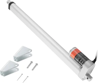 Zdjęcie produktu dla SucceBuy 18-calowy, wytrzymały siłownik liniowy 12 V, 330 funtów/1500 N i prędkość ruchu liniowego 0,19"/s. Dostarczany ze wspornikiem montażowym i stopniem ochrony IP54.