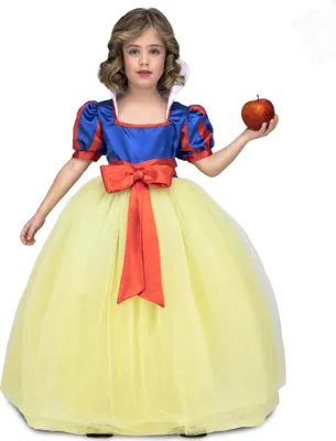 Produktbild von Märchen-Prinzessin Kinderkostüm für Mädchen Faschings-Verkleidung blau-gelb-rot 7-9 Jahre (122-134 cm)