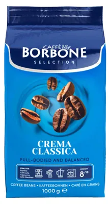 Produktbild von Caffè Borbone Selection Crema Classica 1kg | ganz Kaffeebohnen 50% Arabica- 50% Robustabohnen | Vollautomaten und Siebträger
