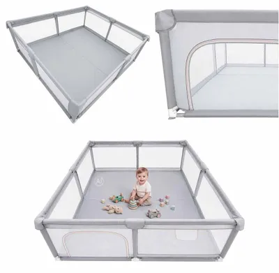 Produktbild von KIK KX3011 Kinderzaun, 150 x 200 cm, grau