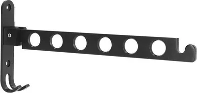 Produktbild von Famanu Wandkleiderbügel 90° klappbar - Schwarz