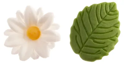 Produktbild von dekora - Zuckerdeko-Set Mit Margeriten & Blättern - Glutenfrei