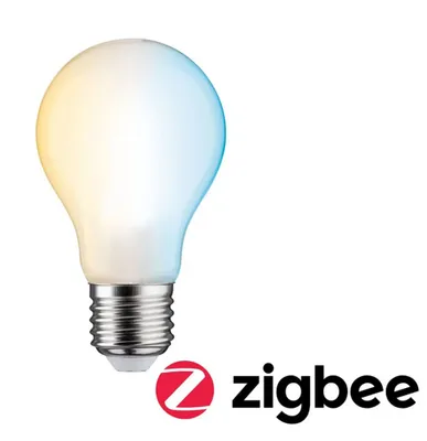Produktbild von Paulmann Smart LED Leuchtmittel Birnenform A60 4,5W = 40W E27 470lm matt CCT 2200K - 6500K dimmbar ZigBee