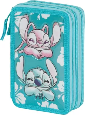 Produktbild von Lilo & Stitch Gefülltes Federmäppchen – Schulset, 21x7x14 cm Federtasche