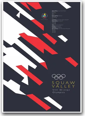 Produktbild von Poster - Canvas - Leinwand - 59,4 cm x 84,1 cm - Fotoposter - Leinwandkunst - Olympischen Winterspiele Squaw Valley