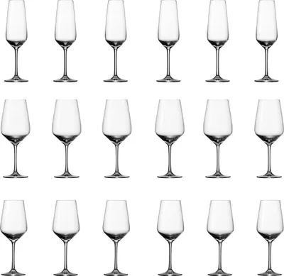 Obrázek produktu pro Sada sklenic na víno Schott Zwiesel (sklenice na šampaňské, sklenice na bílé víno a sklenice na červené víno) Taste 18dílná