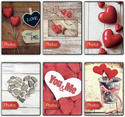 Image de Album photo ZEP Cuore mini-album 40 photos 10 x 15 cm avec pages noires