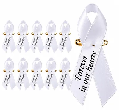 Weißes Satinband mit Stecknadeln, 100 Stück