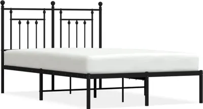 Obrázek produktu pro vidaXL Postel s čelem kovová černá 120x200 cm
