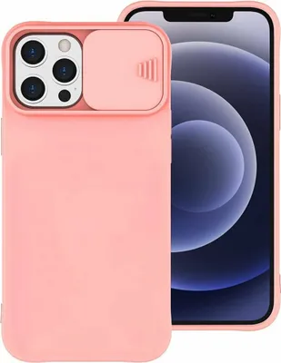 Produktbild von cofi1453® 360 Grad Schutz CamShield Silikon Cover Case Slim Handyhülle Schutzhülle mit Kameraschutz Kameraabdeckung für iPhone 12 Pro Max Pfirsich