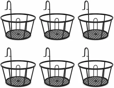 Produktbild von Blumentopfhalt zum Aufhängen aus Metall, Blumenampel für Pflanzen innen und Balkon, für Sukkulenten, 6 Stück