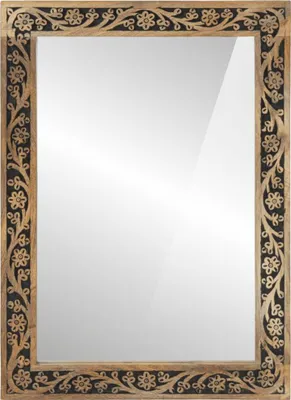 Produktbild von vidaXL Badspiegel 50x70x2,5 cm Massivholz Mango und Glas