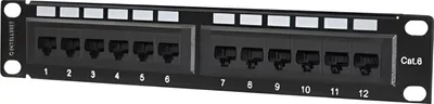Immagine prodotto di INTELLINET 10" Patchpanel 1HE 12-Port Cat6 UTP schwarz