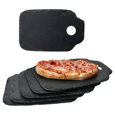 Produktbild von Ritzenhoff 6x Schieferplatten 26x16,5cm Untersetzer Servier-Teller mit Griff