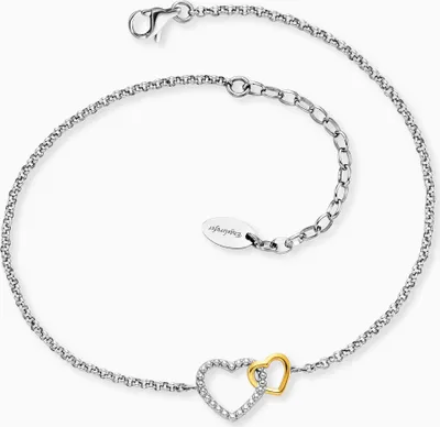 Produktbild von Engelsrufer Damen Fußkette 925 Silber ERFS-HEART-BIG Gelbgold plattiert