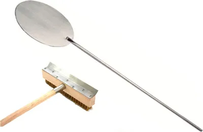 Produktbild von Pizzaofenschaber + Pizzaschaufel Edelst. Ø 20 cm 170 cm