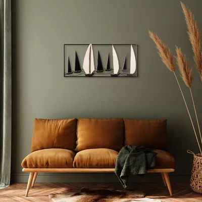 Obrázek produktu pro Wallity, Yelkenli- DYU1122, Barevné, Ostatní bytové dekorace, 40 x 91 x 5 cm, 100% kov