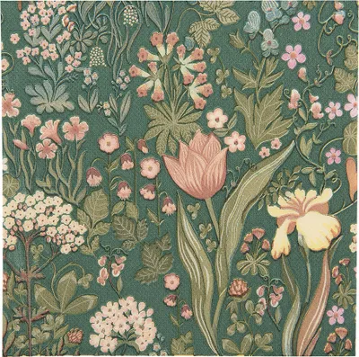 Produktbild von Clayre & Eef Servietten Papier 20er Set 33x33 cm Grün Blumen