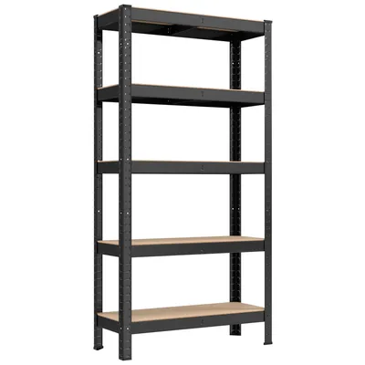 Obrázek produktu pro SONGMICS Stojící regál, regál na knihy, úložný regál, 5 polic, kuchyňský regál, police, 30 x 75 x 150 cm, nosnost do 650 kg, nastavitelné police GLR030B21