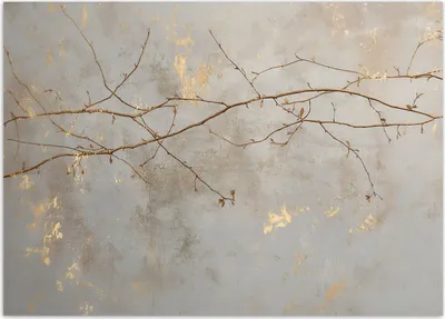 Produktbild von Vlies fototapete Blätter Zweige Natur 350x245 cm Feeby Grau inkl. Kleber einfache Montage