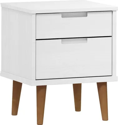 Obrázok produktu pre vidaXL Nočný stolík MOLDE White 40x35x48 cm Masívne borovicové drevo