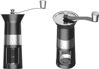 Produktbild von Bialetti Manuelle Kaffeemühle, Edelstahl, Mattschwarz