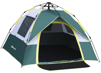Produktbild von Outsunny Zelt für 3 Personen Campingzelt mit Heringen Kuppelzelt Polyester