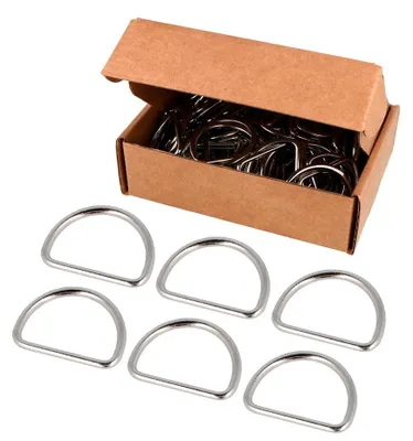 D-Ring, vernickelt, 34 mm, 100 Stück