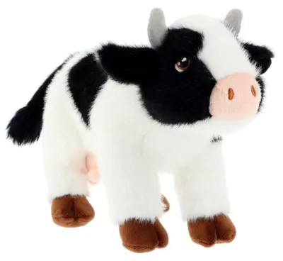 Produktbild von Keel Toys Plusch Kuh - Pluschtier - schwarz/weis - stehend - 20 cm - Pluschkuh
