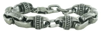 Productafbeelding van Politi herenarmband MOTIVE, roestvrij staal, vintage stijl, modelnummer PJ.22257BSB/02