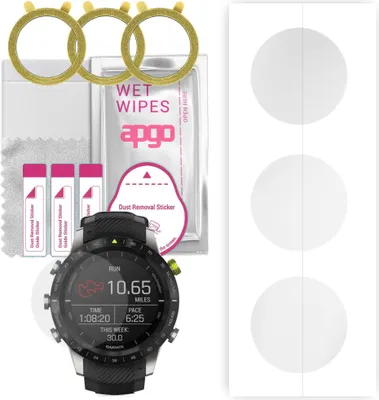 Produktbild von apgo 3 Stück Schutzfolie, klar, kompatibel mit Garmin Marq Smartwatch, Hydrogel Displayschutzfolie mit Positionierhilfe, Displayfolie, robust und kratzfest