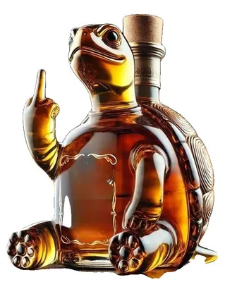 Obrázek produktu pro Dekantér na whisky, unikátní design želvy, zábavná dekorace do baru, objem 350 ml