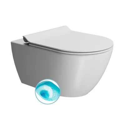 Obrázok produktu pre PURA závesný klozet 55x36 cm, splachovacia súprava SWIRLFLUSH, biela dvojmatná